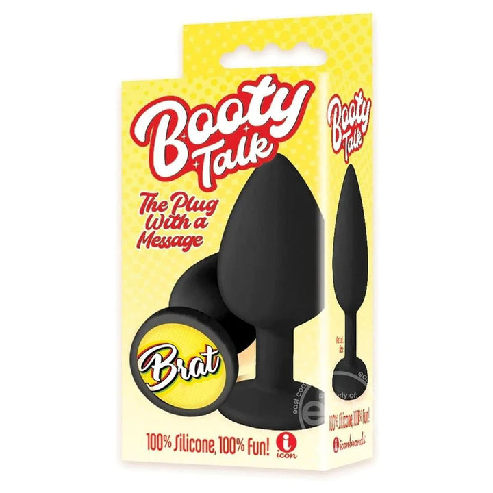 The 9's Booty Talk - Brat Butt Plug - Black
