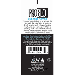 ProBlo Oral Pleasure Gel - Cupcake Flavoured - 29ml