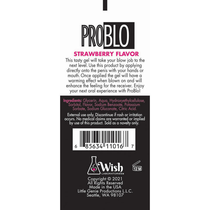 ProBlo Oral Pleasure Gel - Strawberry Flavoured - 29ml