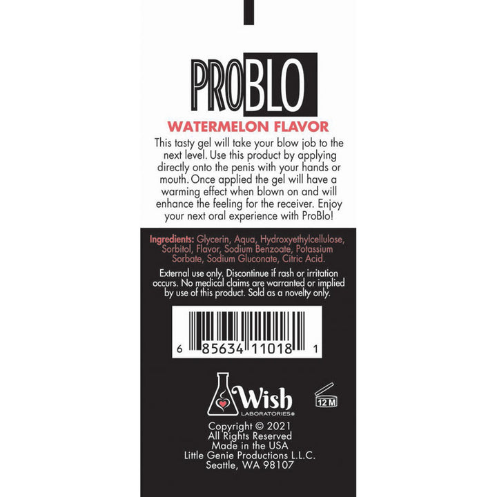 ProBlo Oral Pleasure Gel - Watermelon Flavoured - 29ml