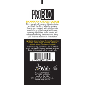 ProBlo Oral Pleasure Gel - Banana Cream Flavoured - 29ml