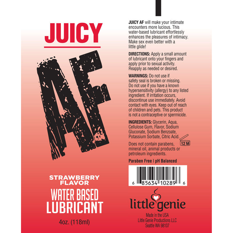 Juicy AF - Strawberry Flavoured Lubricant 120ml
