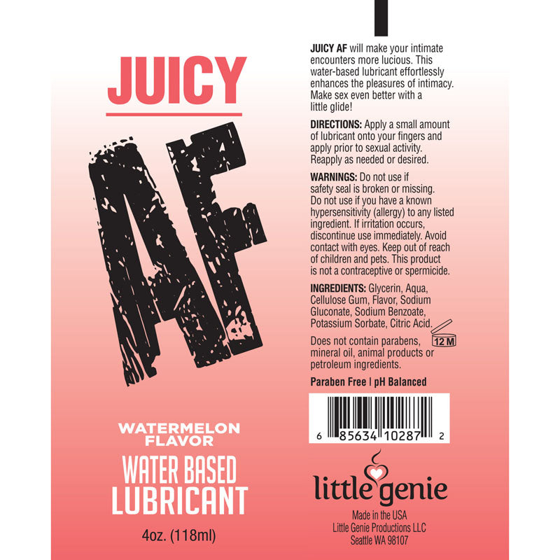 Juicy AF - Watermelon Flavoured Lubricant - 120ml