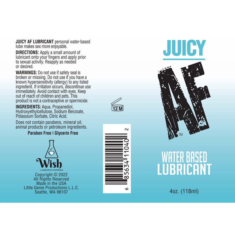 Juicy AF Water Based Lubricant - 118ml