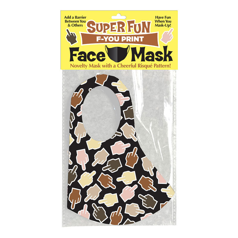 Super Fun F U Finger Novelty Face Mask