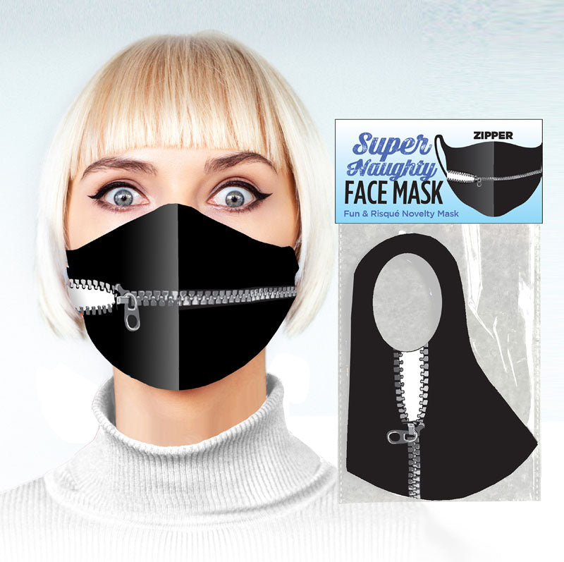 Super Naughty Zipper Mouth Face Mask