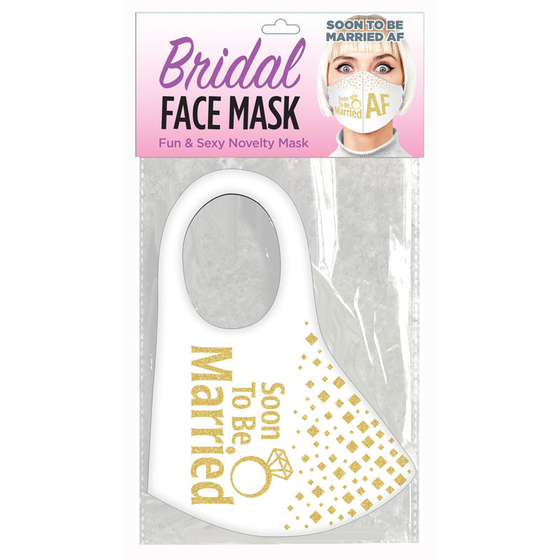 Soon To Be Married White Bridal Face Mask