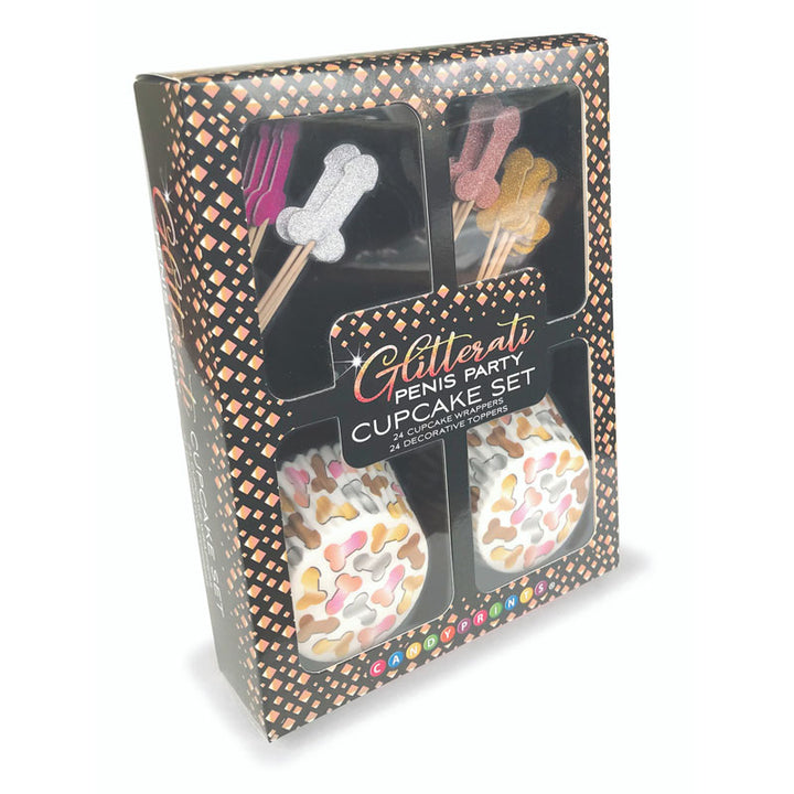 Glitterati - Penis Party Cupcake Set - 24 Pack