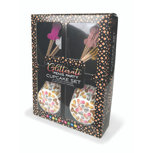 Glitterati - Penis Party Cupcake Set - 24 Pack