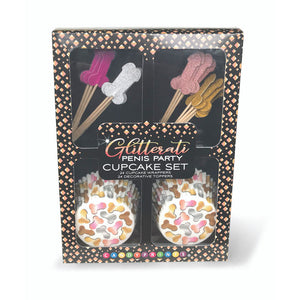 Glitterati - Penis Party Cupcake Set - 24 Pack