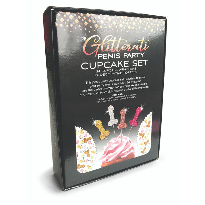Glitterati - Penis Party Cupcake Set - 24 Pack