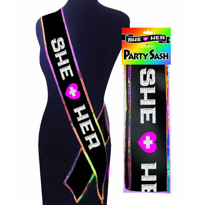 She + Her Pride Party Sash
