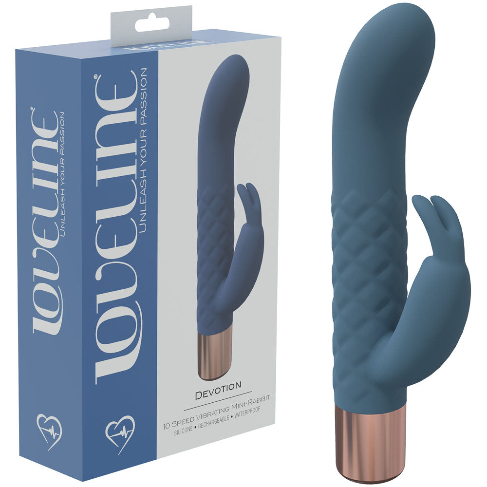 Loveline Devotion Rabbit Vibrator - Blue