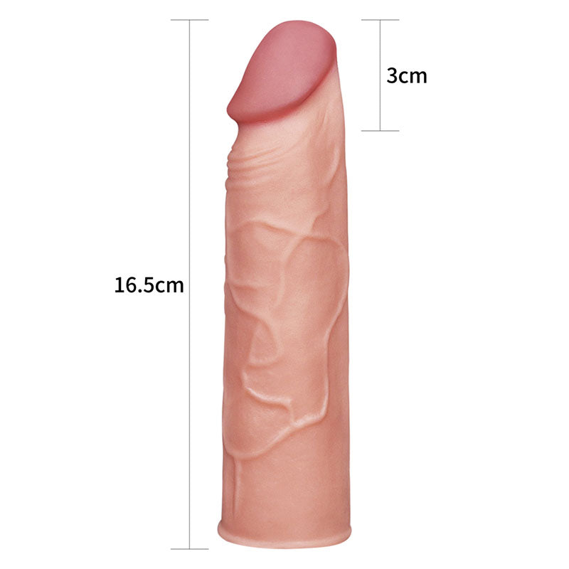 Pleasure X-Tender 1 Inch Extension Sleeve - Flesh