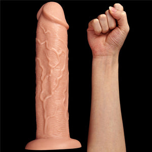 King Size 11 Inch Realistic Flesh Dildo