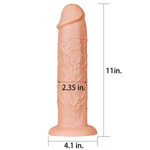 King Size 11 Inch Realistic Flesh Dildo