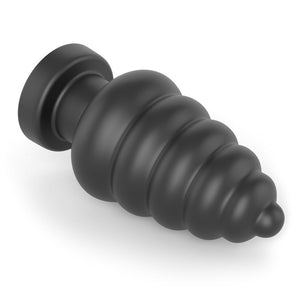 King Sized 7 Inch Vibrating Anal Cracker - Black Butt Plug