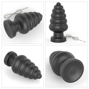 King Sized 7 Inch Vibrating Anal Cracker - Black Butt Plug