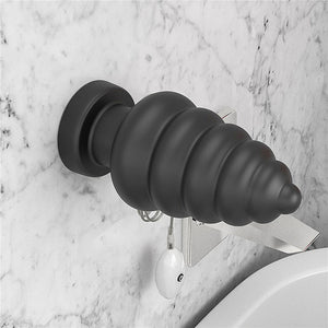 King Sized 7 Inch Vibrating Anal Cracker - Black Butt Plug