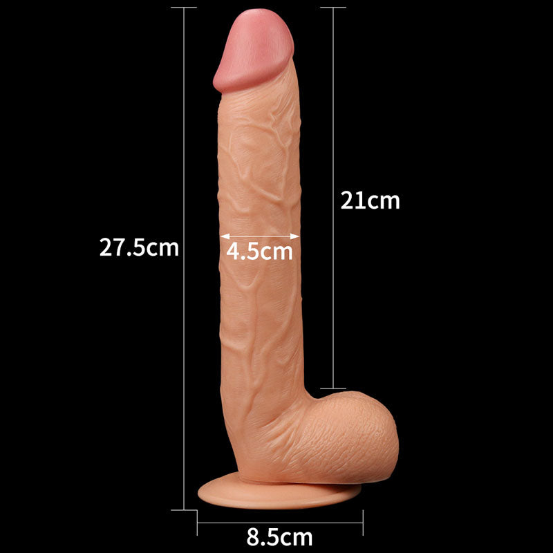 King Size 10 Inch Realistic Flesh Dildo
