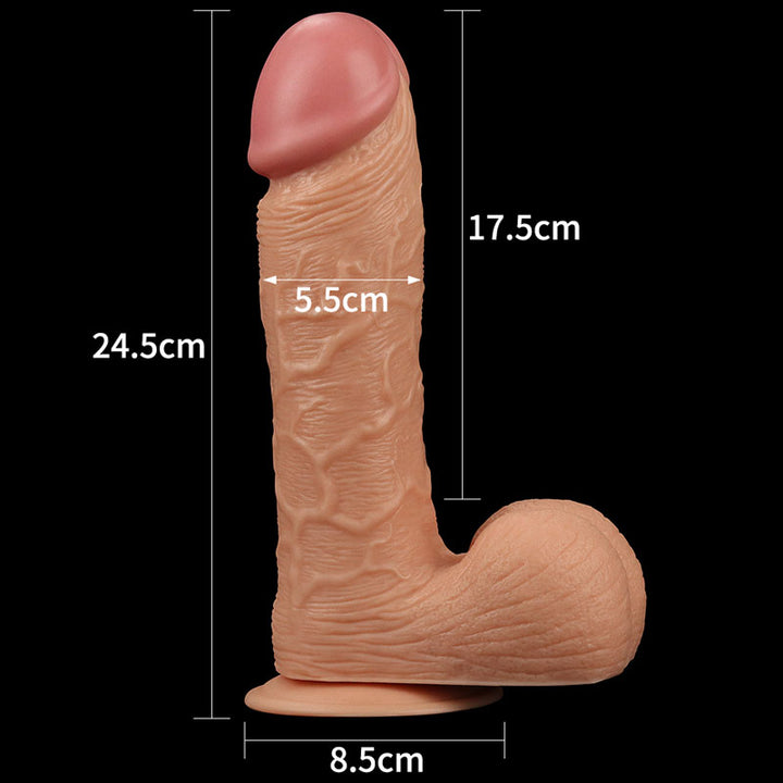 King Size 9 Inch Realistic Flesh Dildo