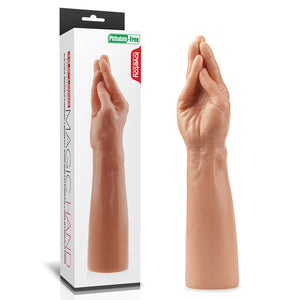King 13.5 Inch Realistic Magic Hand Dildo - Flesh