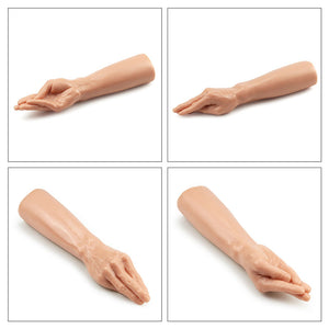 King 13.5 Inch Realistic Magic Hand Dildo - Flesh