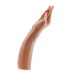 King 13.5 Inch Realistic Magic Hand Dildo - Flesh