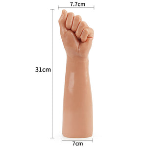 King Sized 12 Inch Realistic Bitch Fist - Flesh Dildo