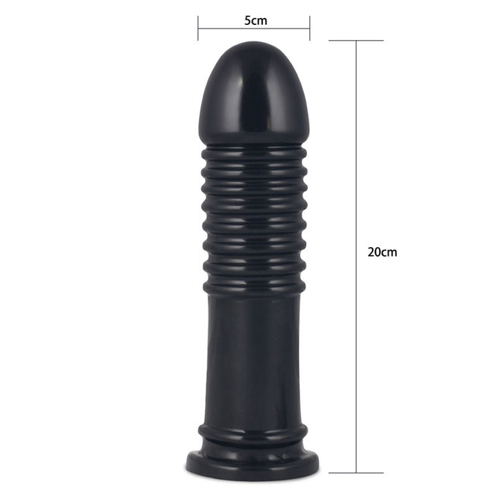 King Sized 8 Inch Anal Bumper Black Mega Butt Plug