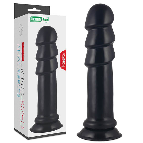 King Sized Anal Ripples - Black 28.5 cm (11.5'') Mega Anal Plug