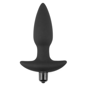 Silicone Fantasy Black 14.5cm Vibrating Anal Plug