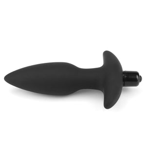Silicone Fantasy Black 14.5cm Vibrating Anal Plug