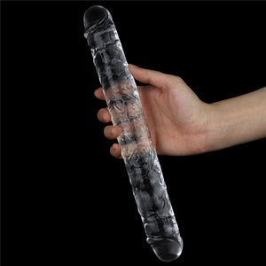 Flawless Clear Double 12 Inch Dong