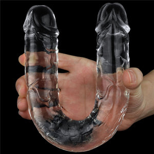 Flawless Clear Double 12 Inch Dong