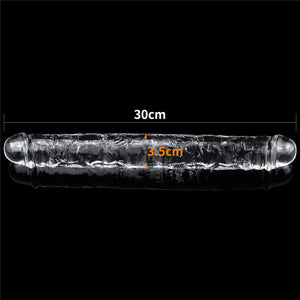 Flawless Clear Double 12 Inch Dong