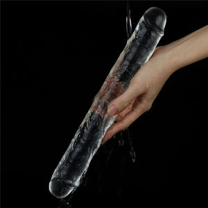 Flawless Clear Double 12 Inch Dong