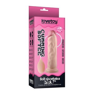 Cumming Softee 8.5 Inch Ejaculation Cock Dildo - Flesh