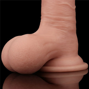 Sliding Skin Dual Layer 7.8 Inch Flesh Dong with Flexible Skin