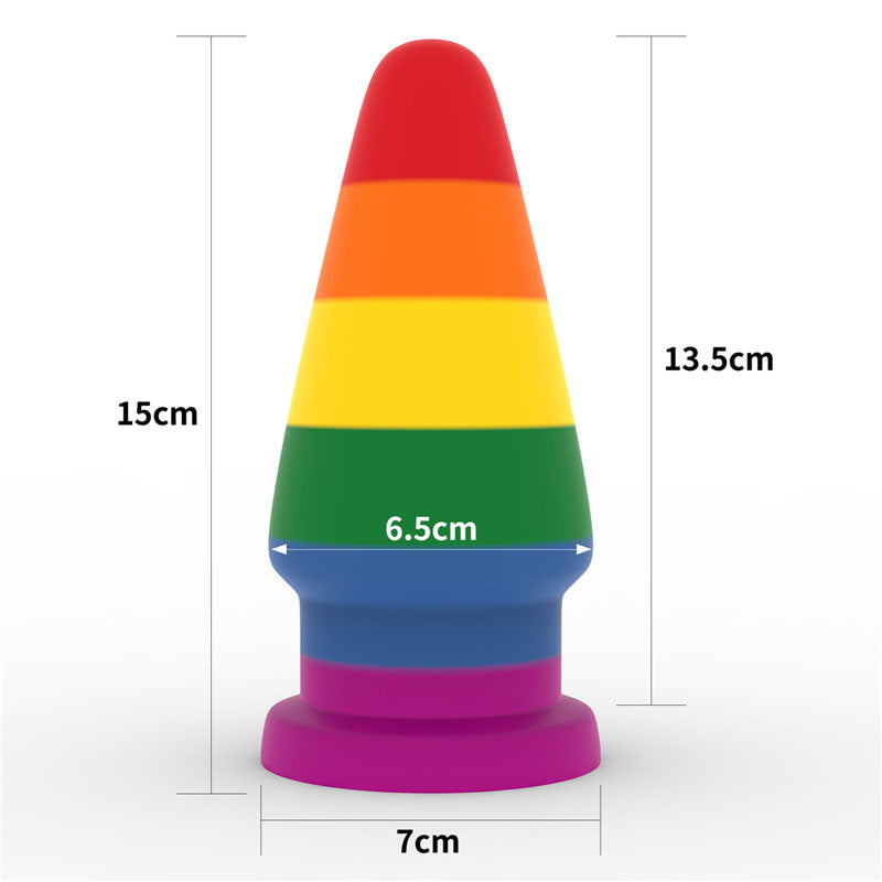 Prider 6 Inch Anal Rainbow Butt Plug