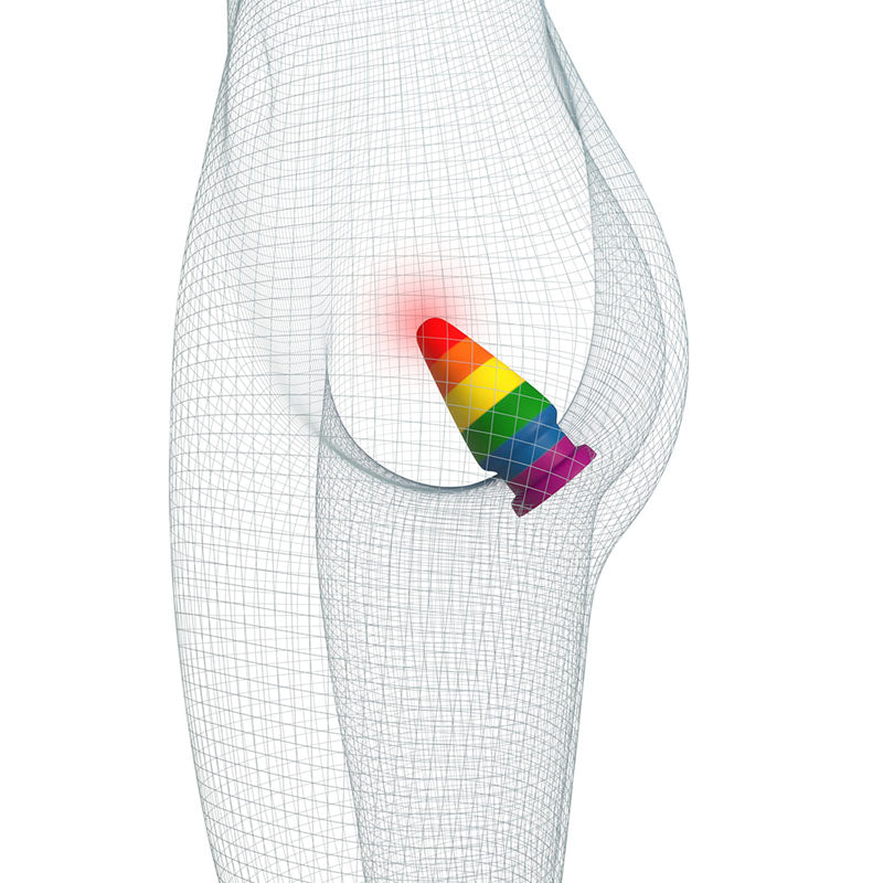 Prider 6 Inch Anal Rainbow Butt Plug