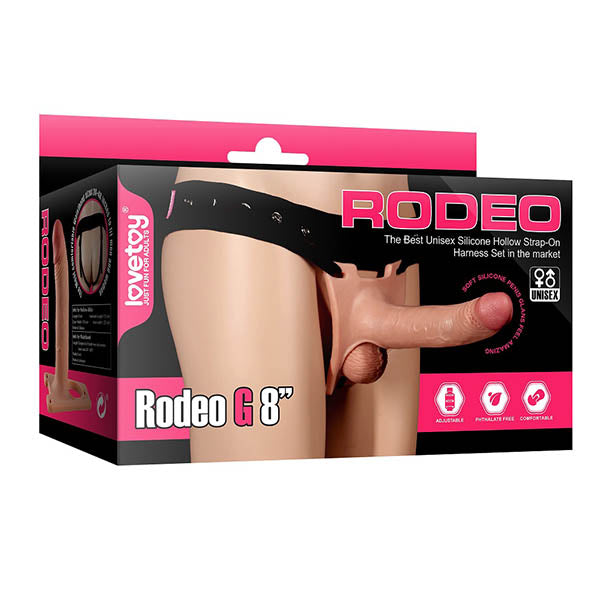 Rodeo G 8 Inch Hollow Strap-On - Flesh