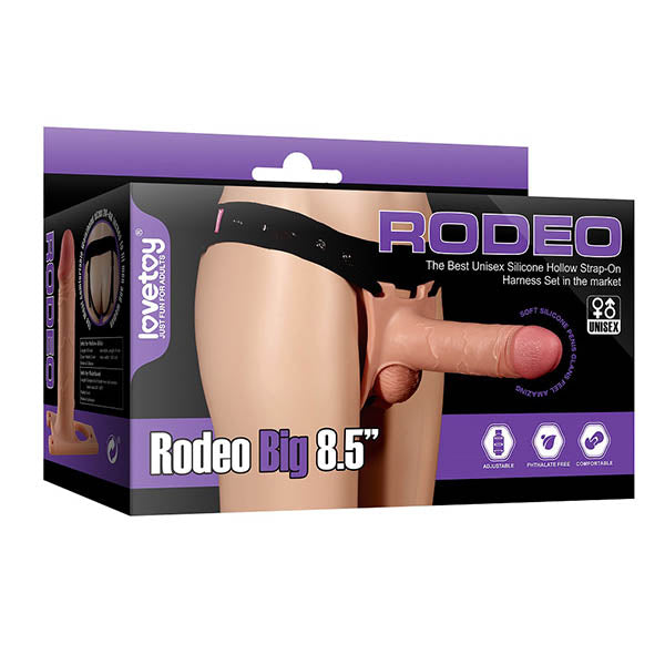 Rodeo Big 8.5 Inch Hollow Strap-On - Flesh