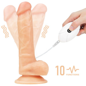 Ingen Easy Strap-On Set - Flesh 7.5 Inch Vibrating Strap-On