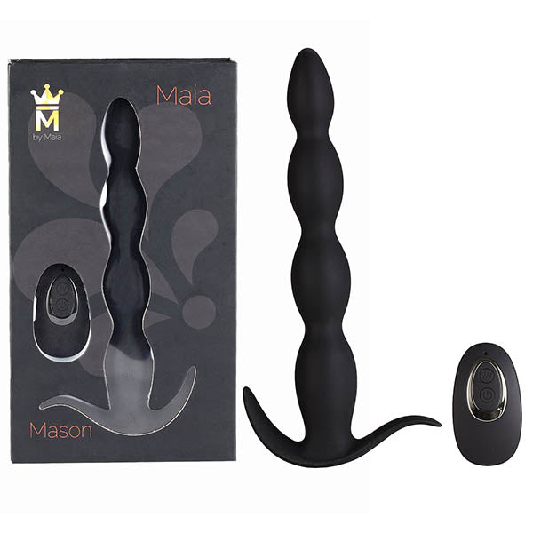 Maia Mason - Black Anal Beads with Wireless Remote