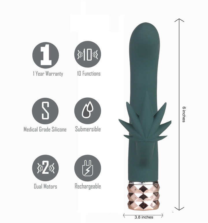 Maia Kusha 420 Rabbit Vibrator - Green