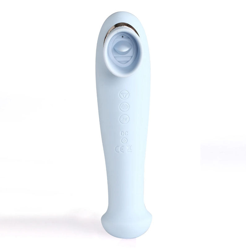 Maia DESTINY 3-in-1 Tongue Flickering Stimulator with Suction - Blue