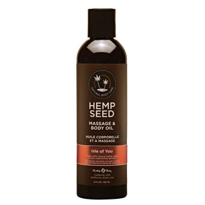 Earthly Body Hemp Seed Massage & Body Oil - Isle Of You Scent 237ml