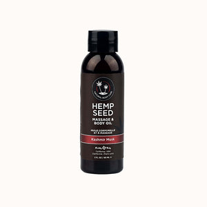 Earthly Body Hemp Seed Massage & Body Oil - Kashmir Musk Scent 59ml