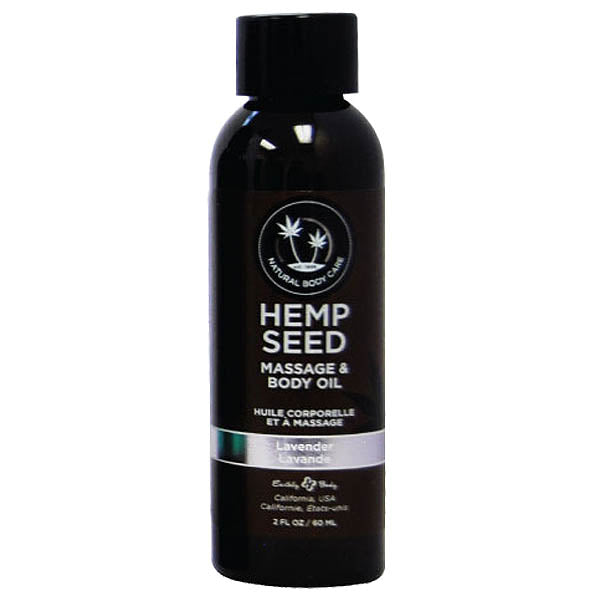 Hemp Seed Massage & Body Oil - Lavender Scented - 59 ml Bottle